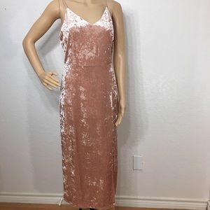 Moon River Pink Velvet Dress